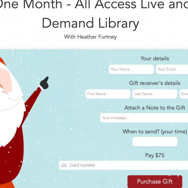 One Month All Access Live and On-Demand Classes