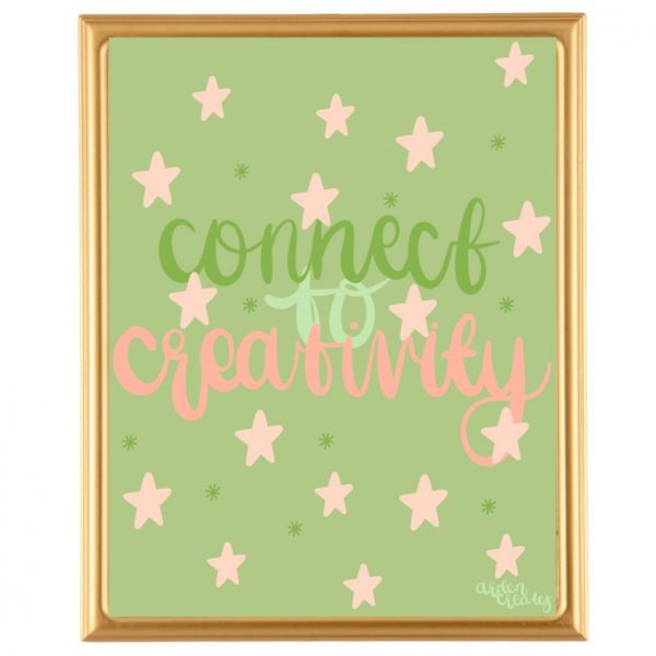 Creativity Quote / Calligraphy Print / Hand drawn Art