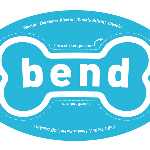 i love bend bone sticker