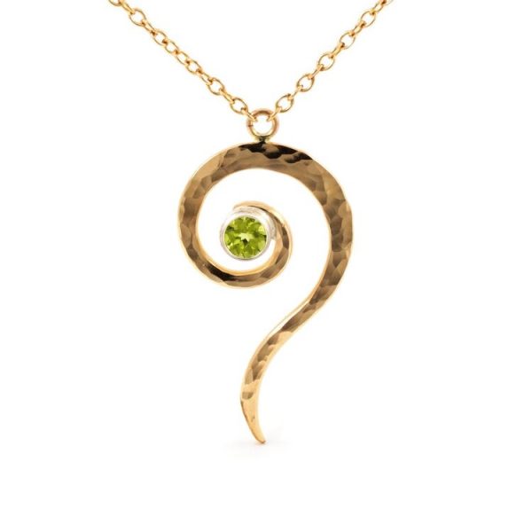 Peridot Spiral Necklace
