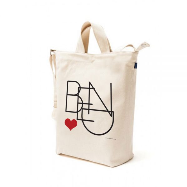 Bend Heart Duck Tote Bag