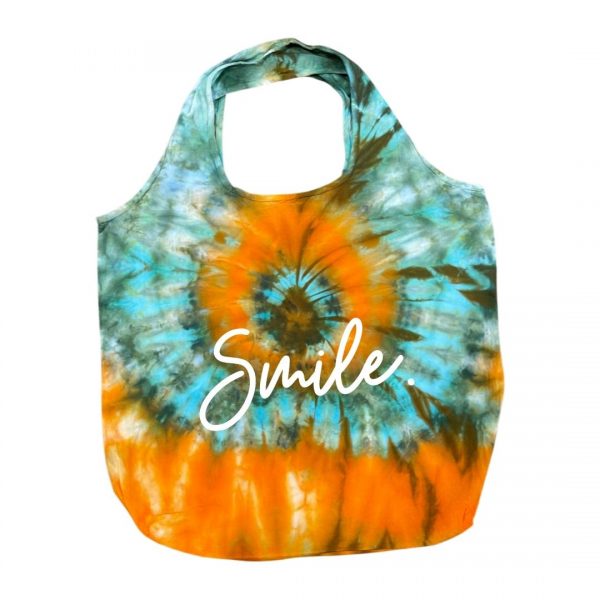 Smile Tie Dye Tote Bag