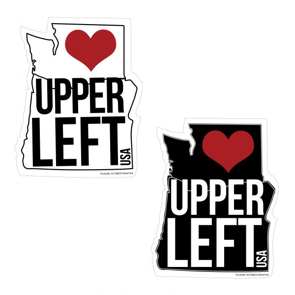 Upper Left USA Vinyl Sticker