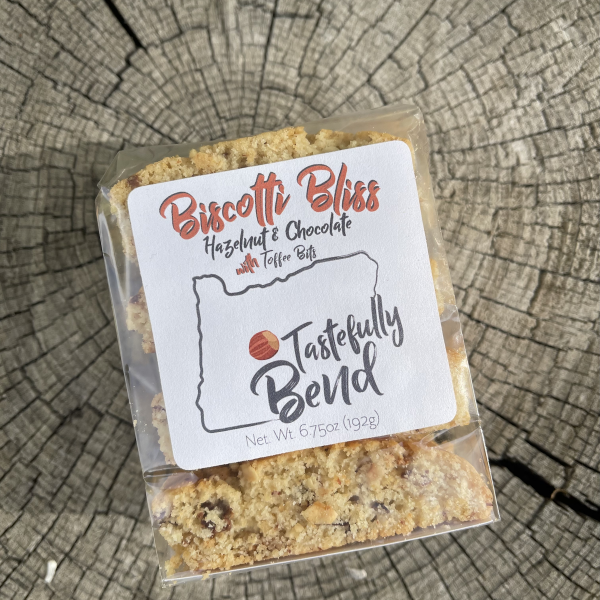 Biscotti Bliss ~ Hazelnut & Chocolate with Toffee Bits